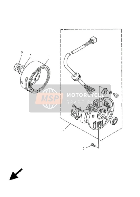 5BMH14500200, Vliegwiel, Yamaha, 2